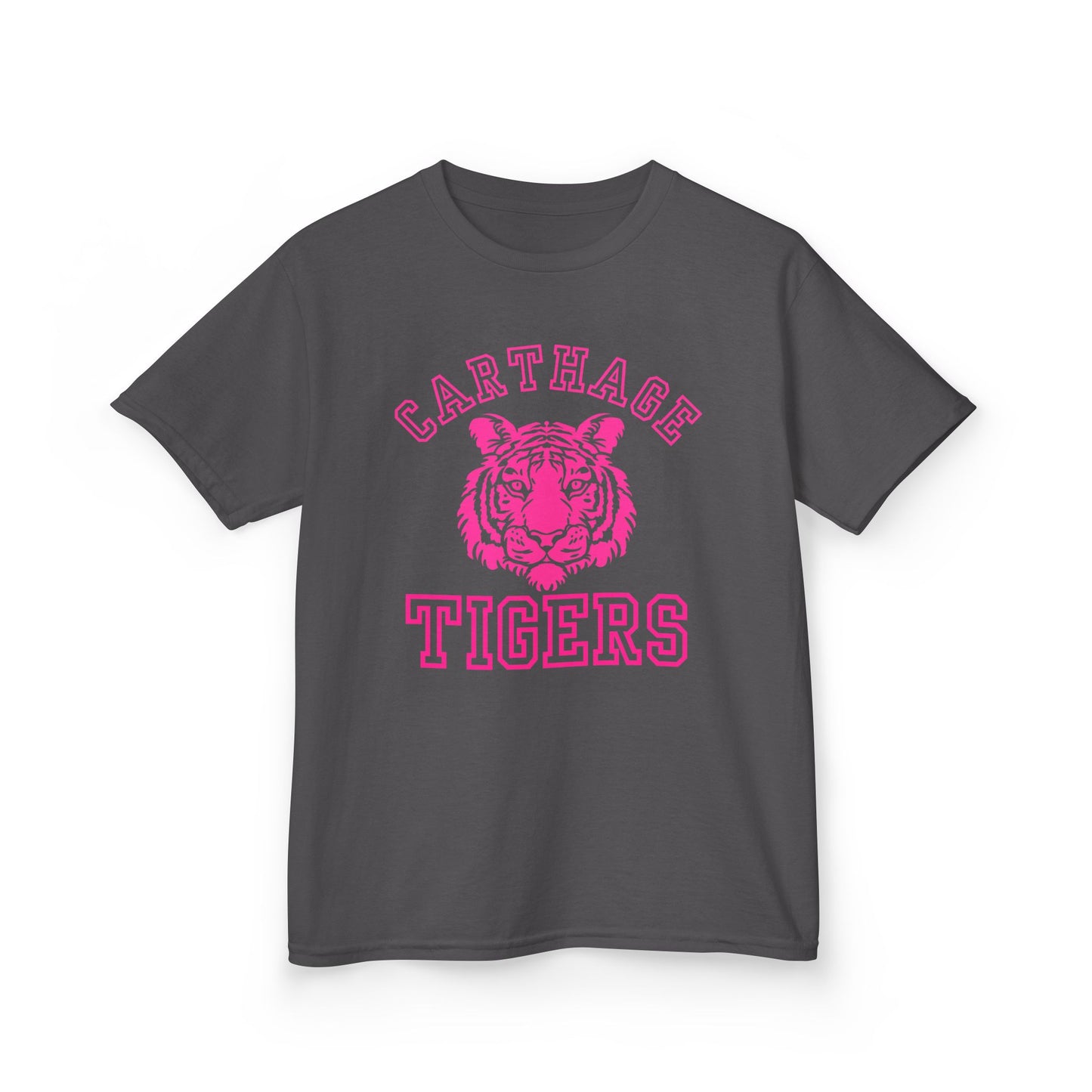 youth pink carthage tigers tee