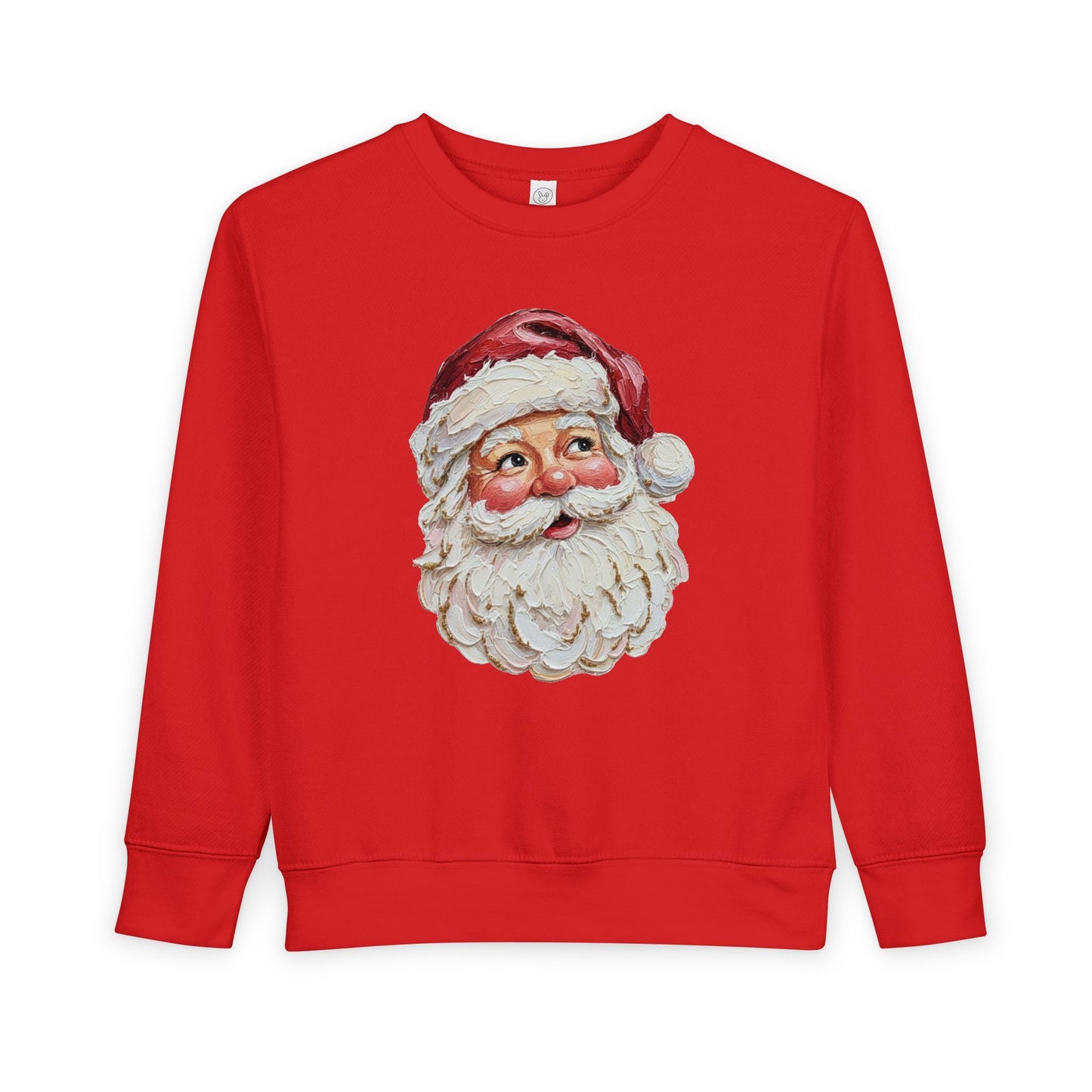 toddler vintage santa painting crewneck sweatshirt