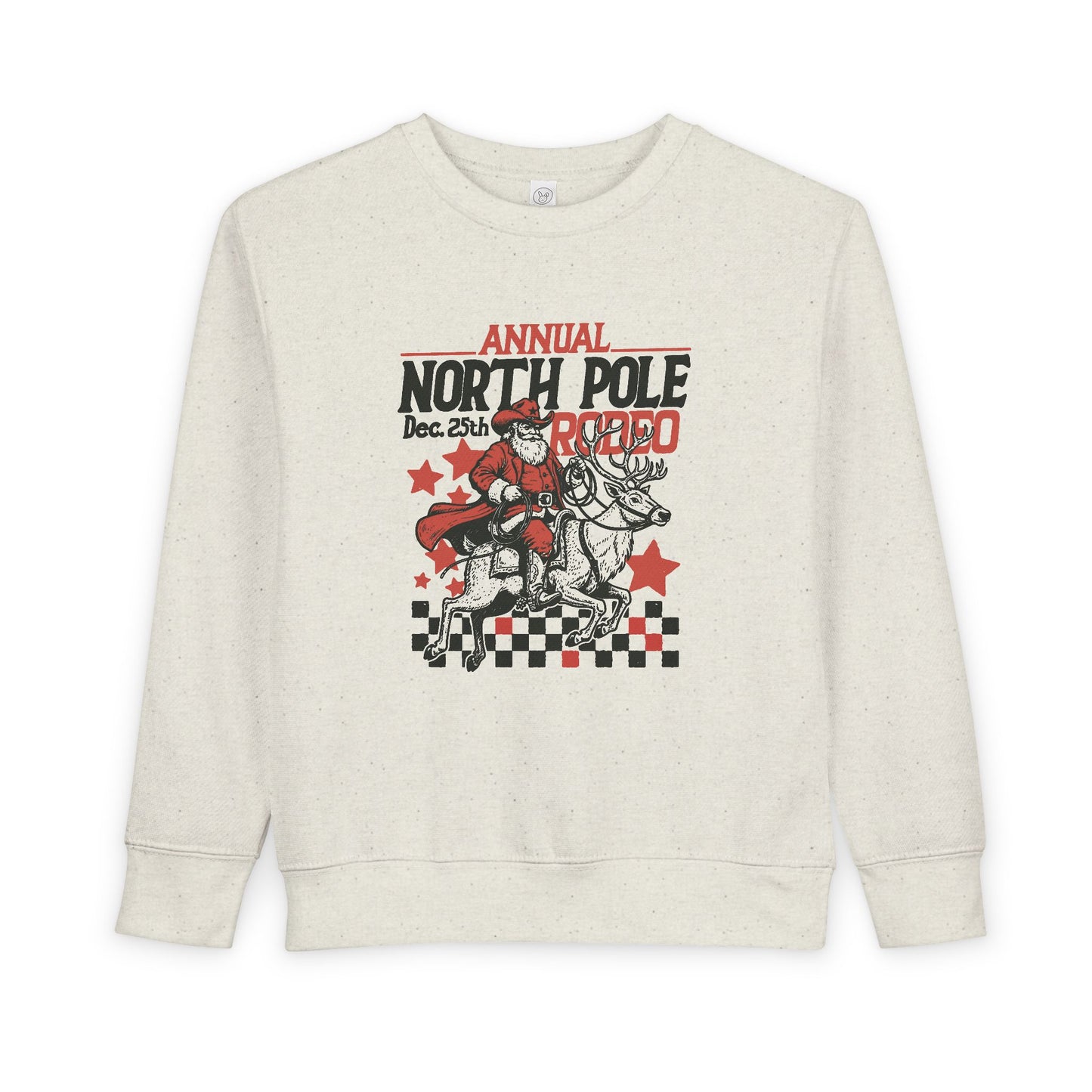 toddler north pole rodeo crewneck sweatshirt