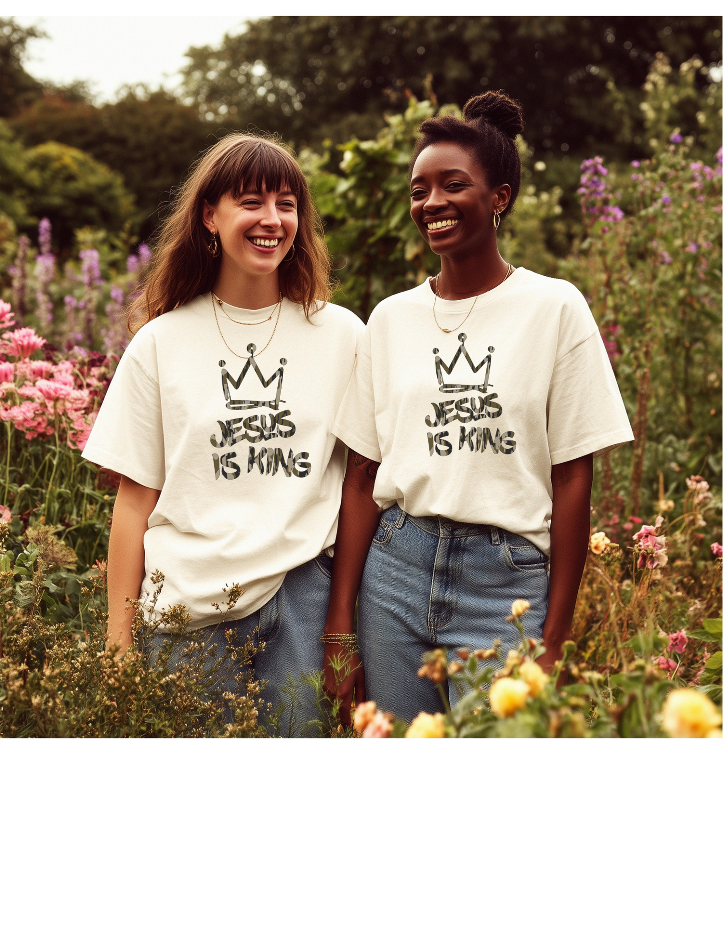 jesus is king camo tee