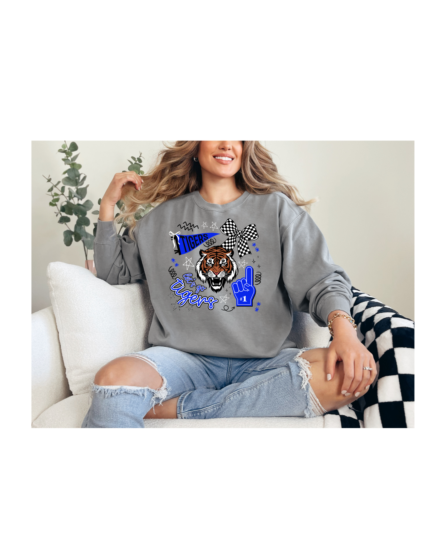 let’s go tigers crewneck sweatshirt