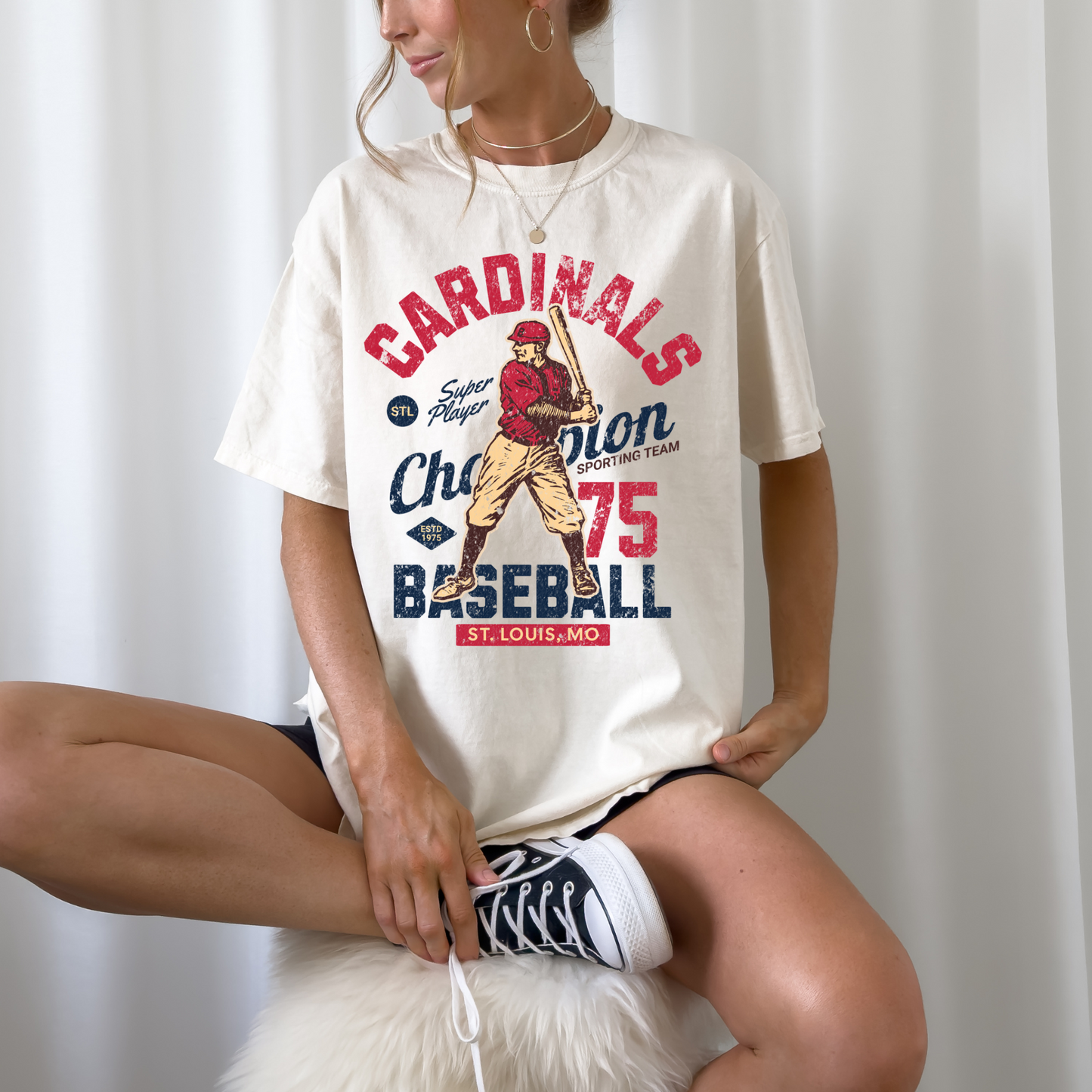 Cardinal Baseball Ivory Tee