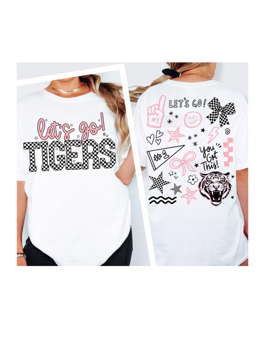 front/back let's go tigers tee
