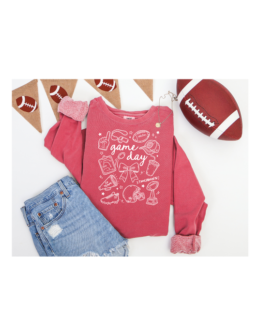 game day collage sweatshirt