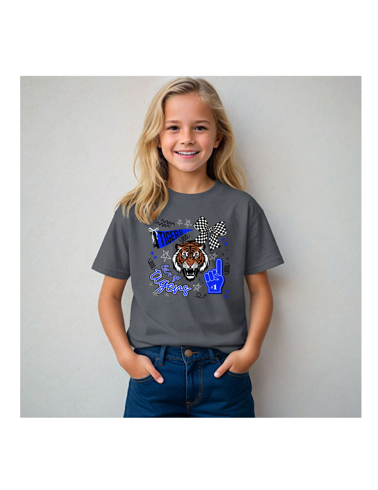 youth let's go tigers tee