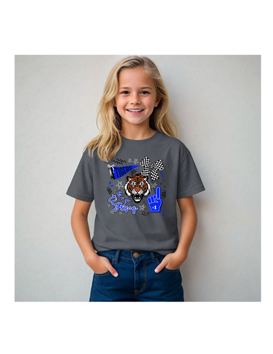 youth let's go tigers tee