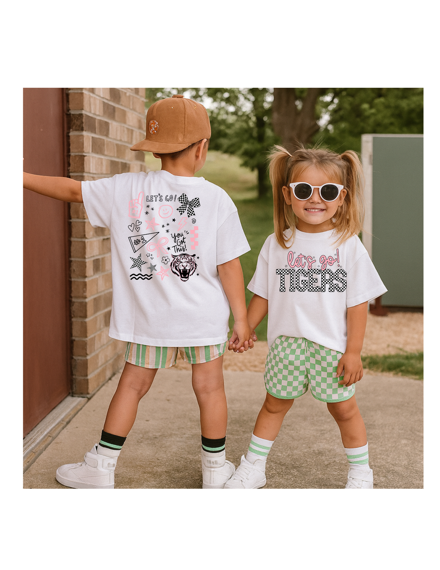 front/back let's go tigers toddler tee