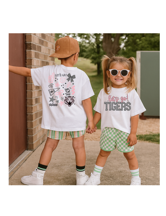 front/back let's go tigers toddler tee