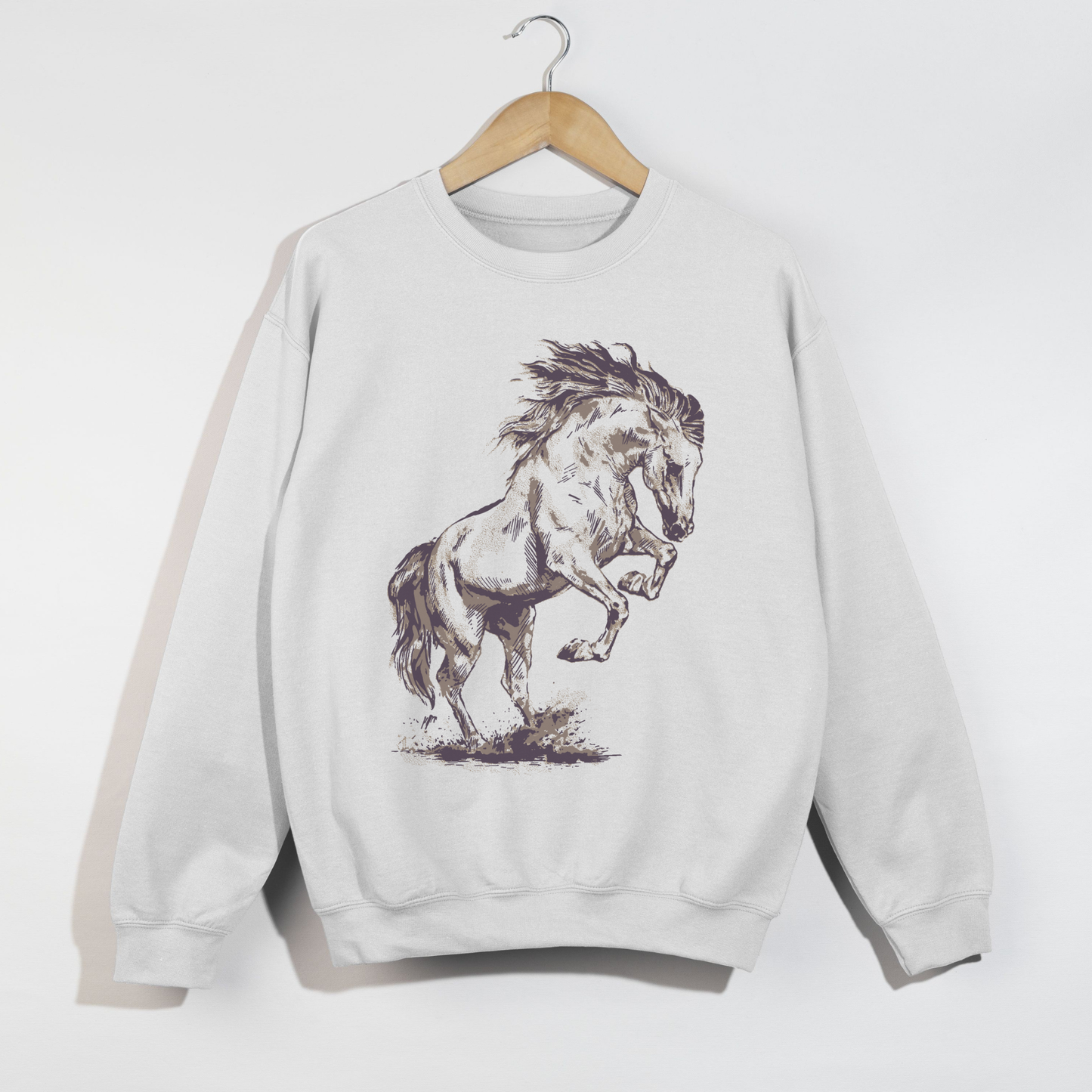 Wild Mustang Graphic Crewneck Sweatshirt
