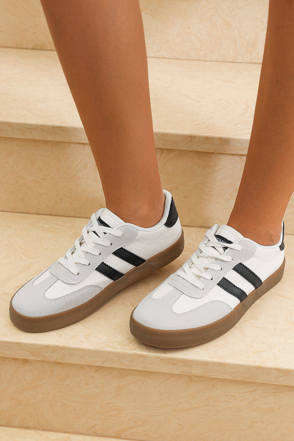 White Retro Court Sneakers