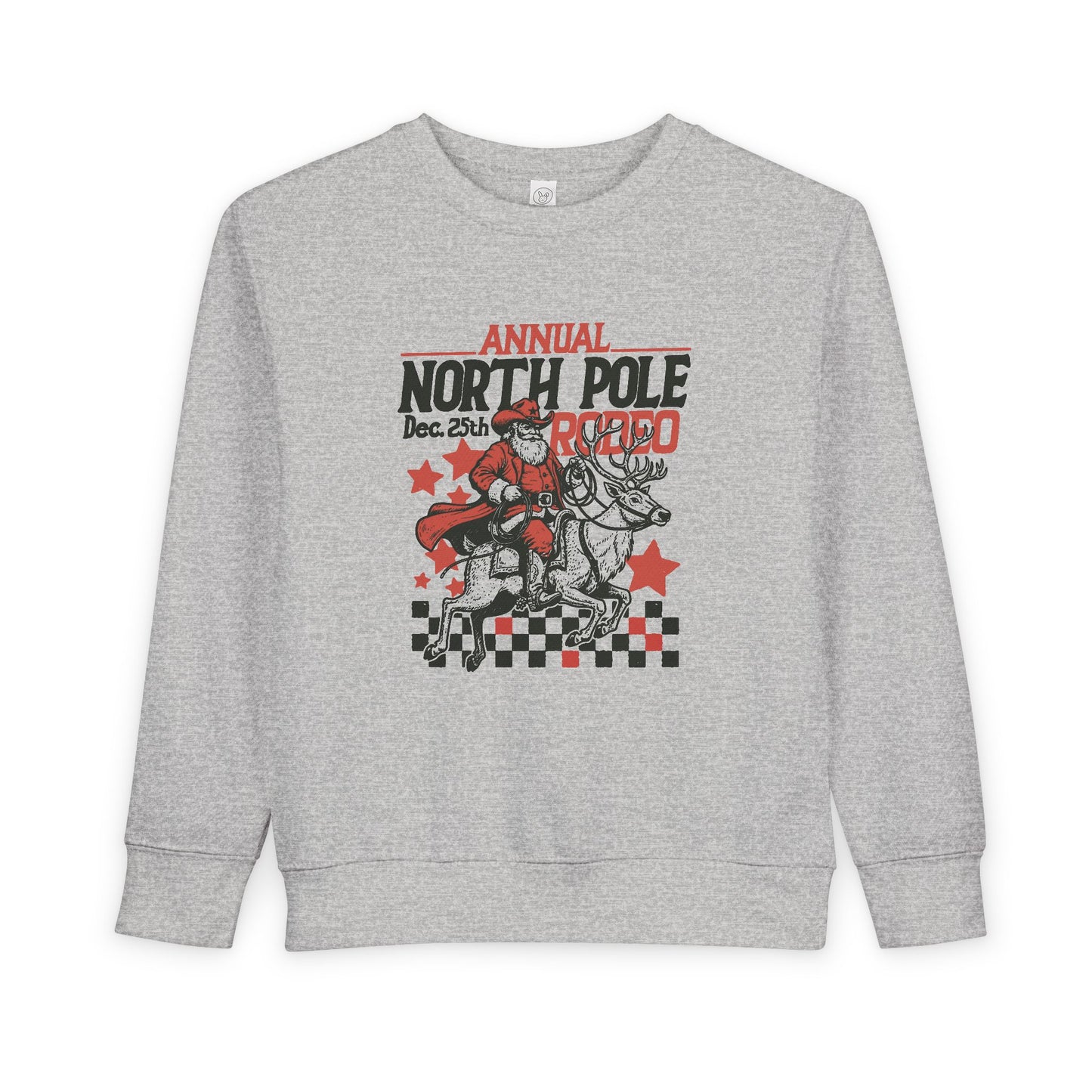 toddler north pole rodeo crewneck sweatshirt