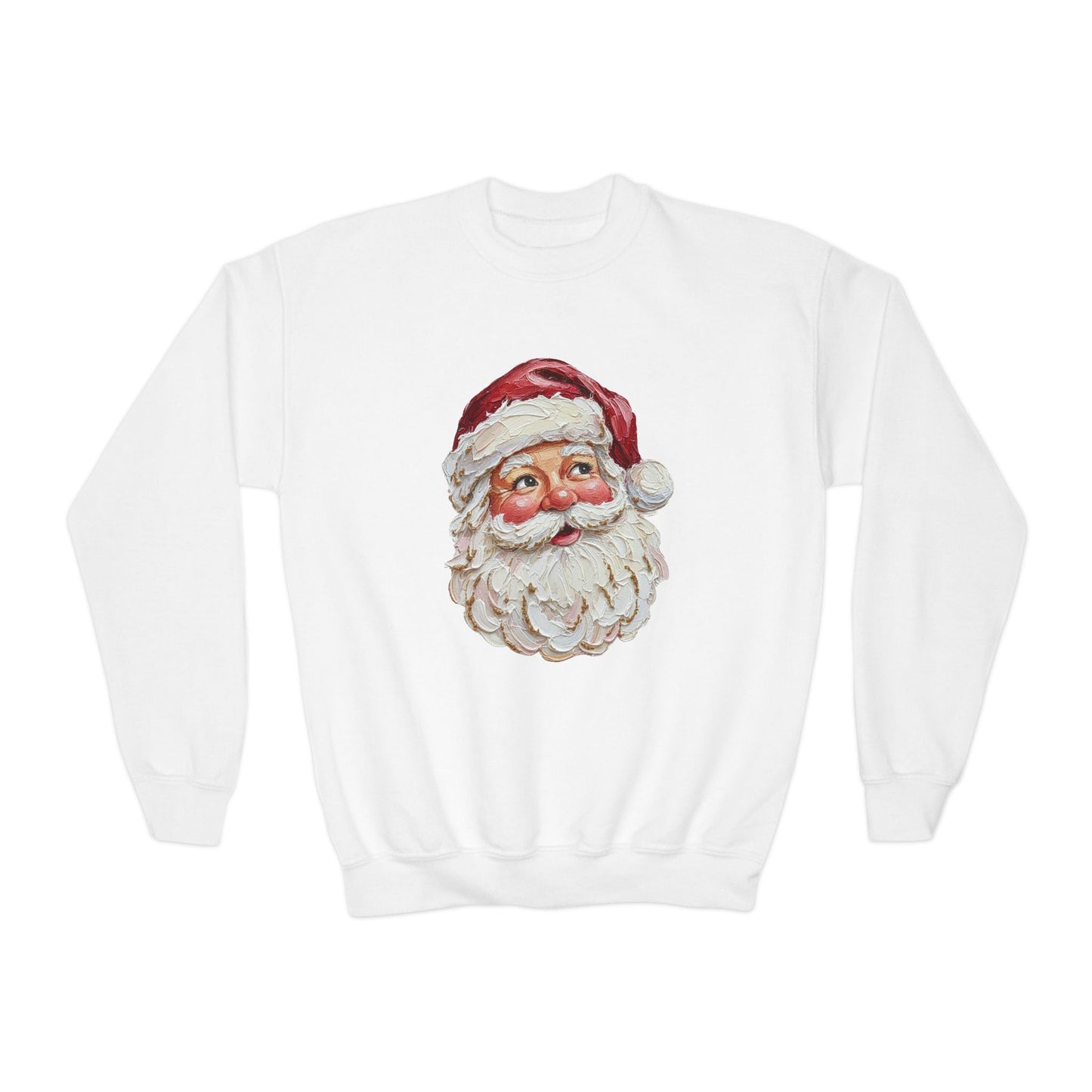 youth vintage painted santa crewneck sweatshirt