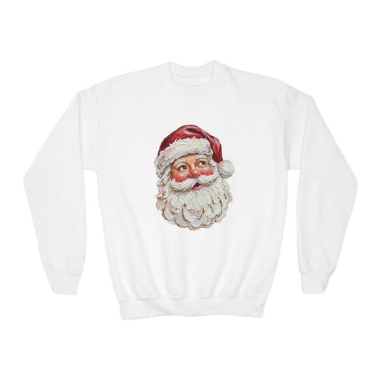 youth vintage painted santa crewneck sweatshirt