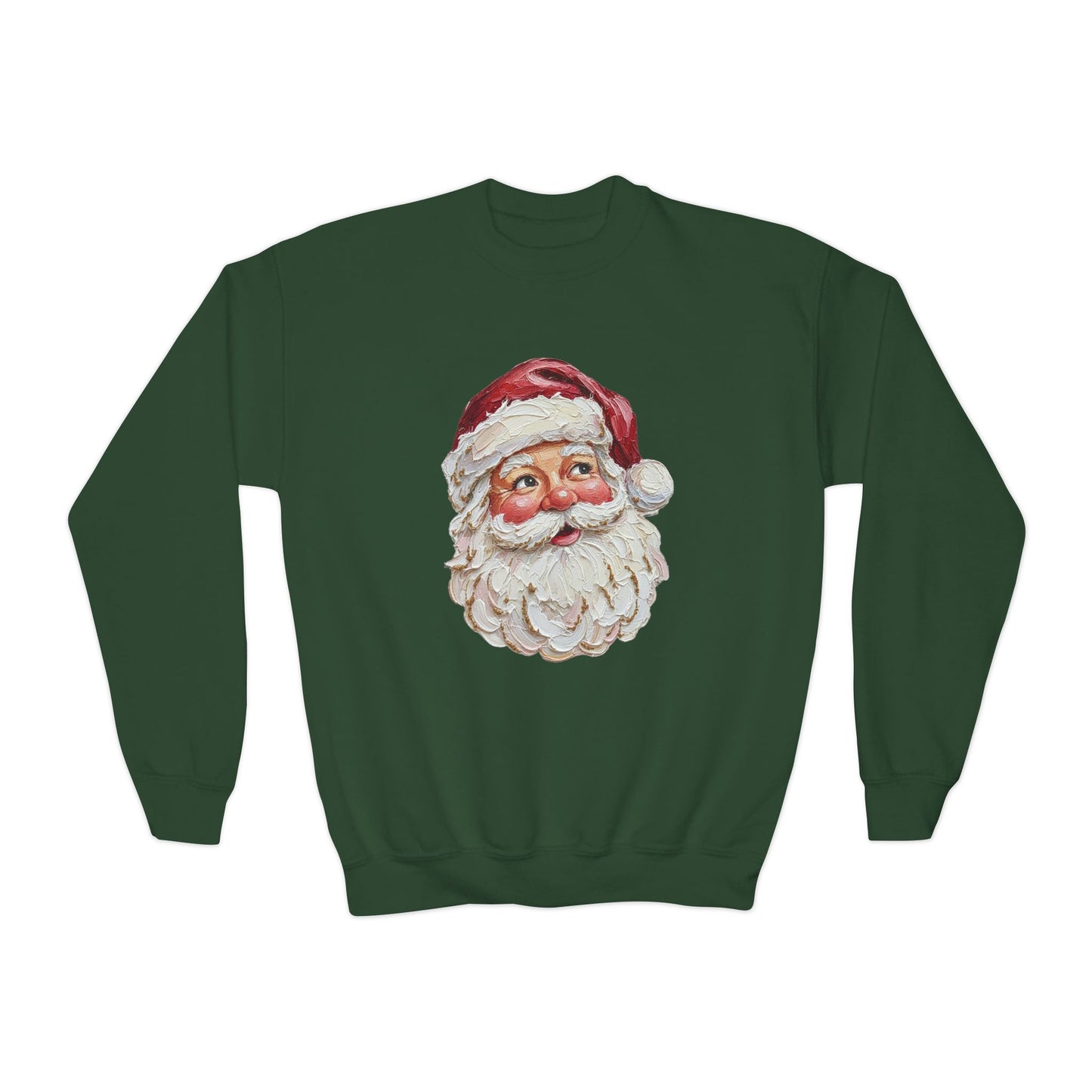 youth vintage painted santa crewneck sweatshirt