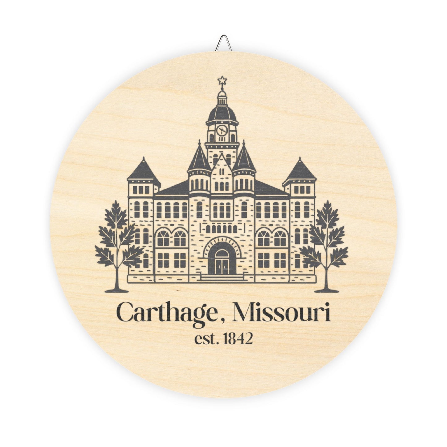 carthage wooden sign