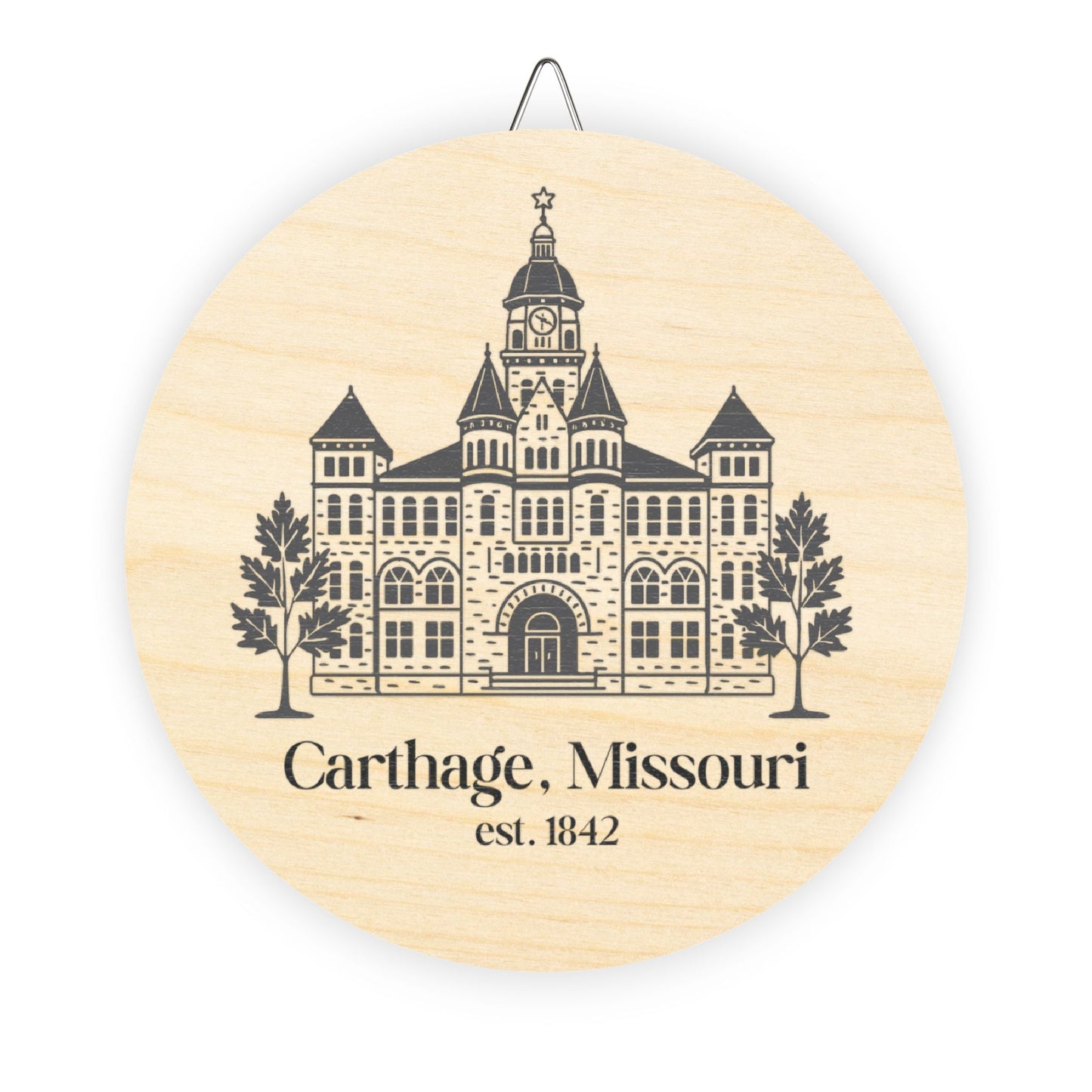 carthage wooden sign