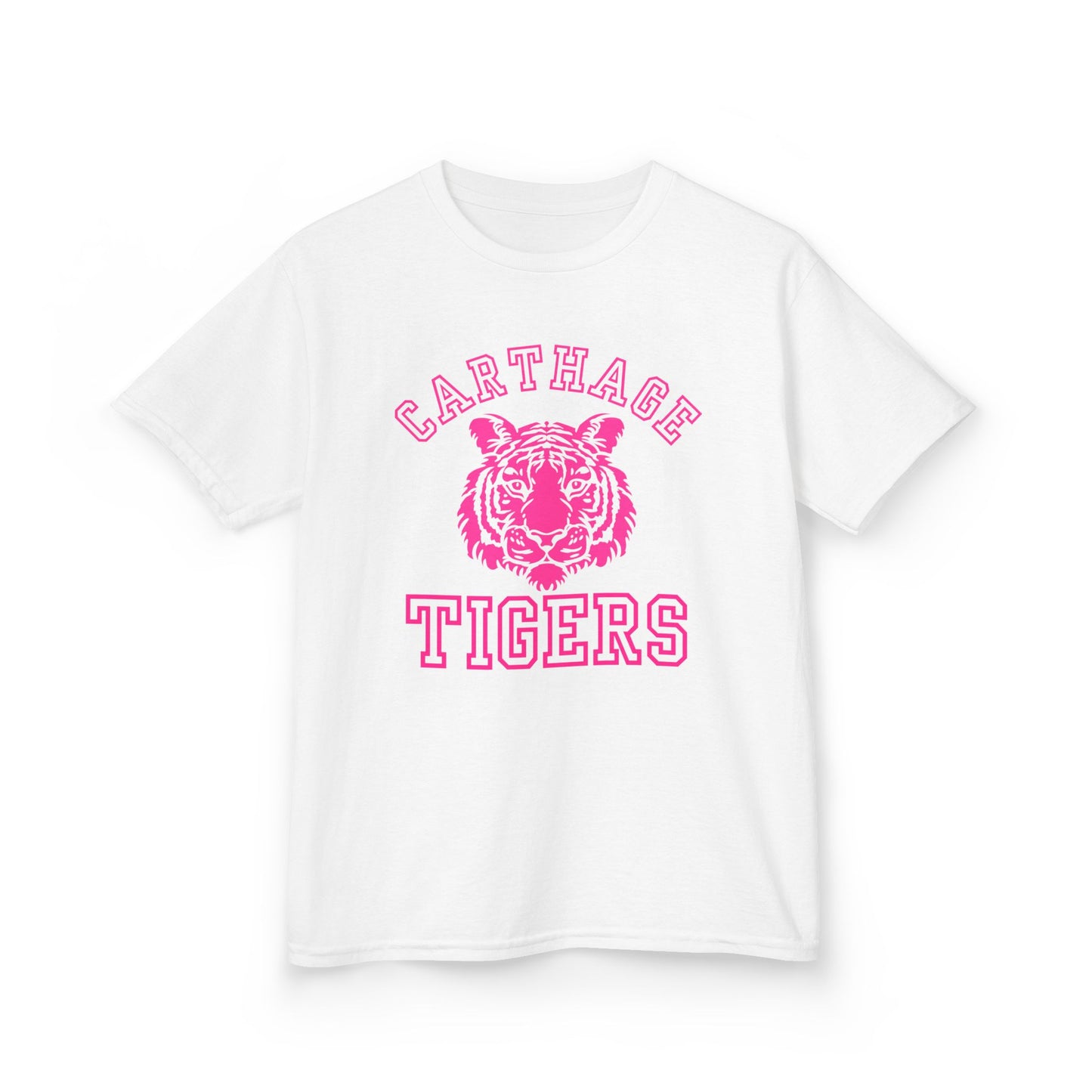 youth pink carthage tigers tee