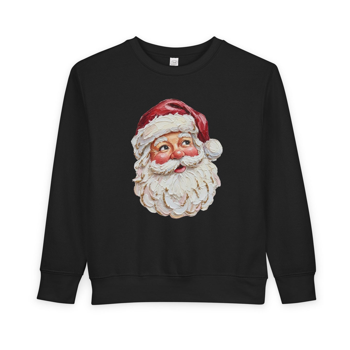 toddler vintage santa painting crewneck sweatshirt