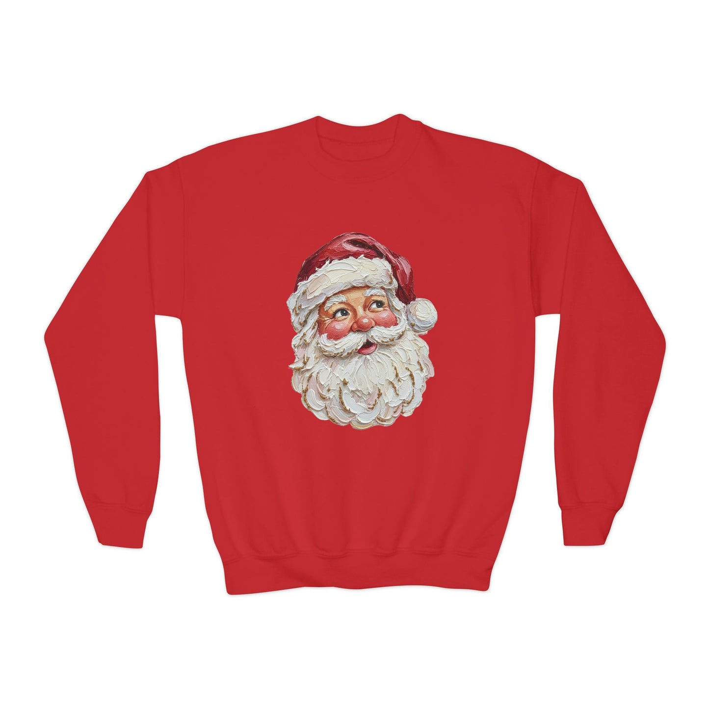 youth vintage painted santa crewneck sweatshirt