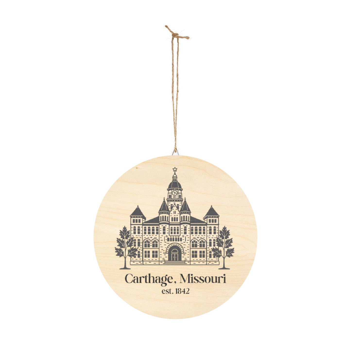 carthage wooden sign