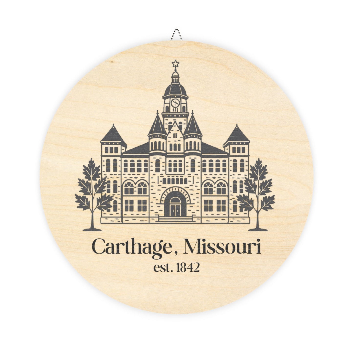 carthage wooden sign