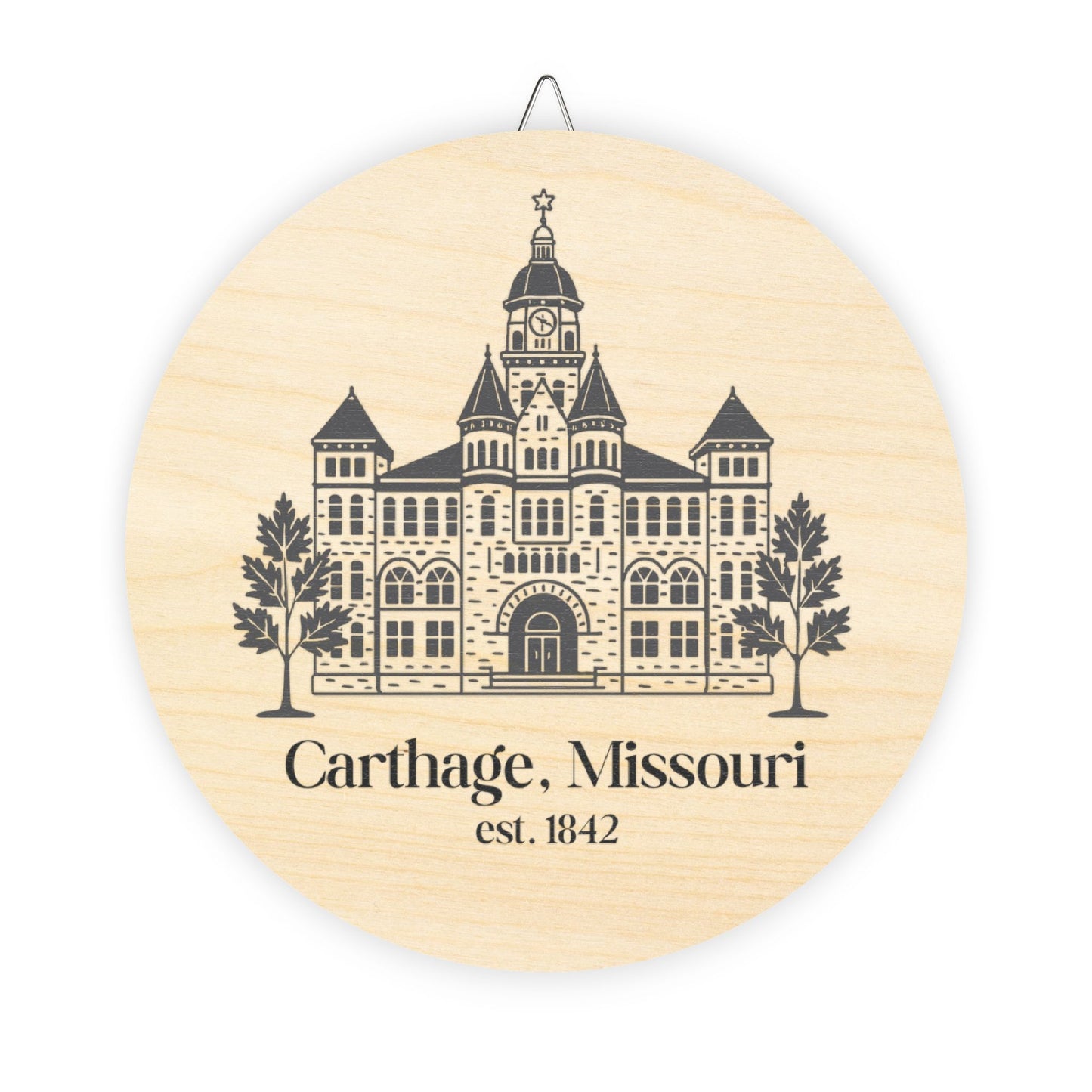 carthage wooden sign