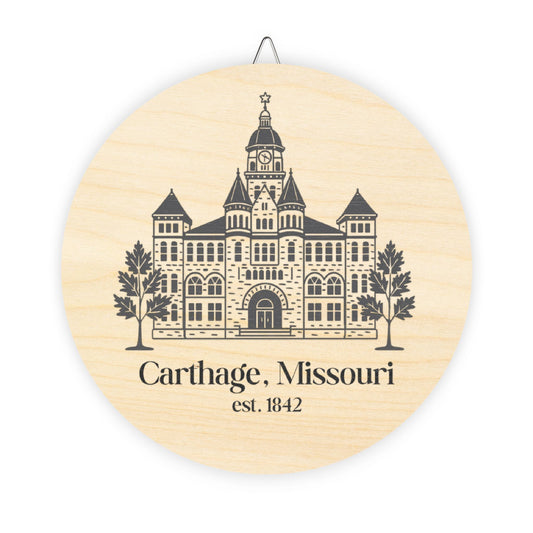 carthage wooden sign