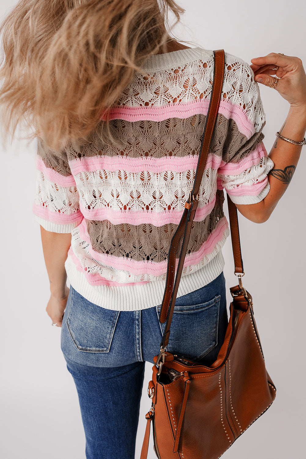 Blush + Cocoa Crochet Top