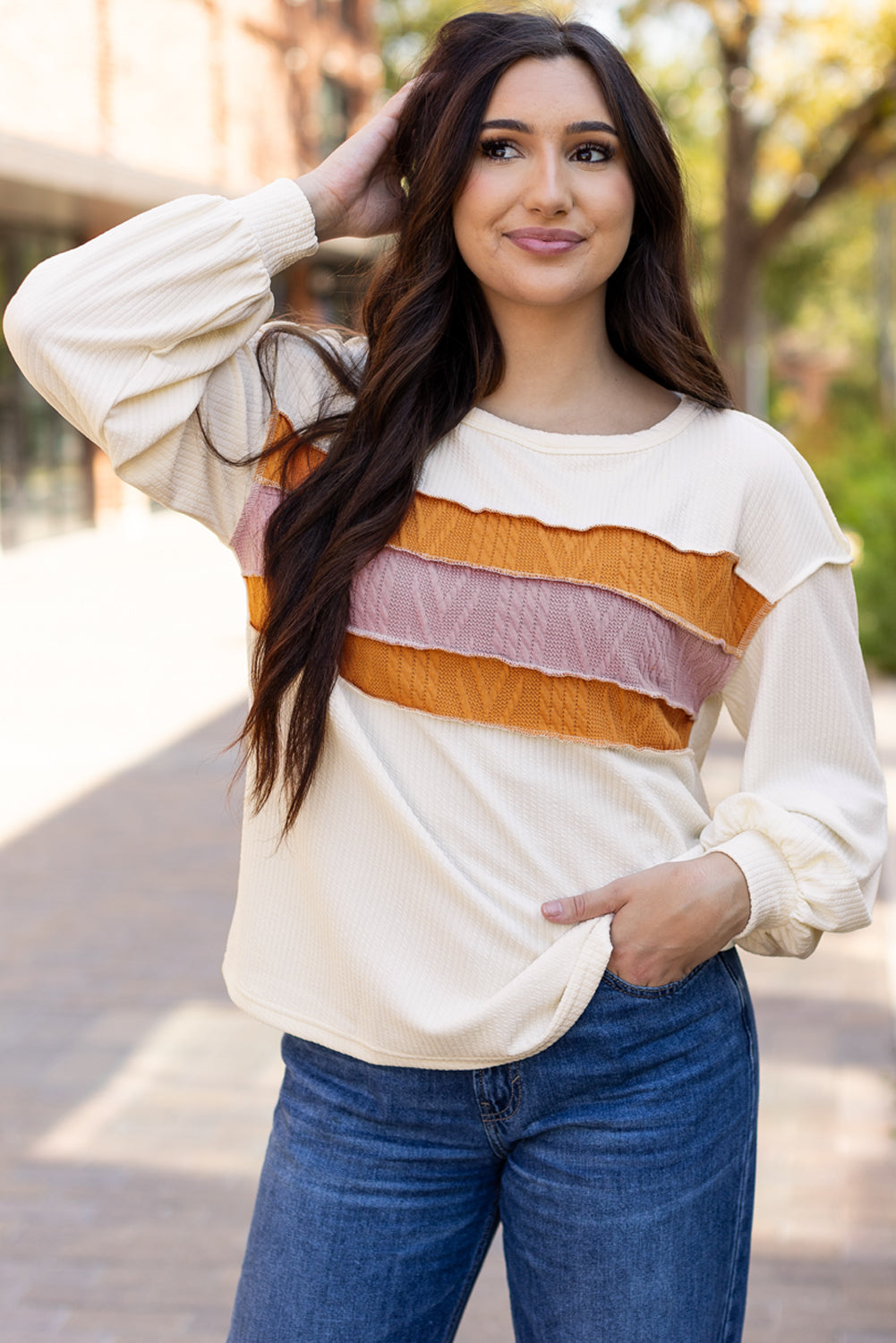 Golden Hour Colorblock Top