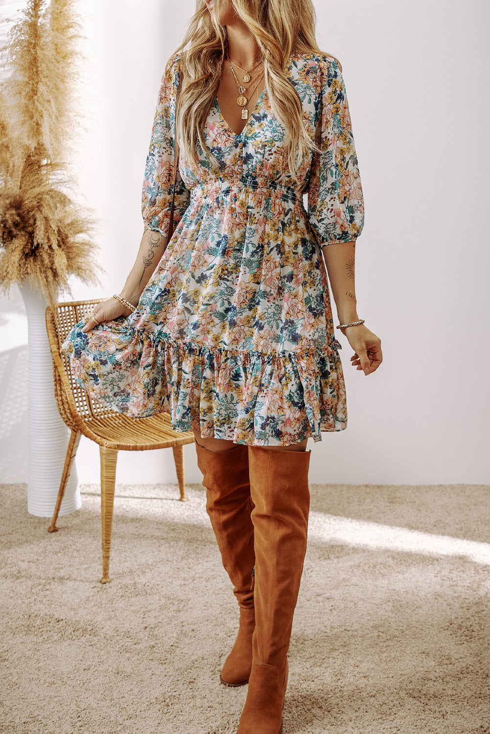 Front Porch Floral Dress