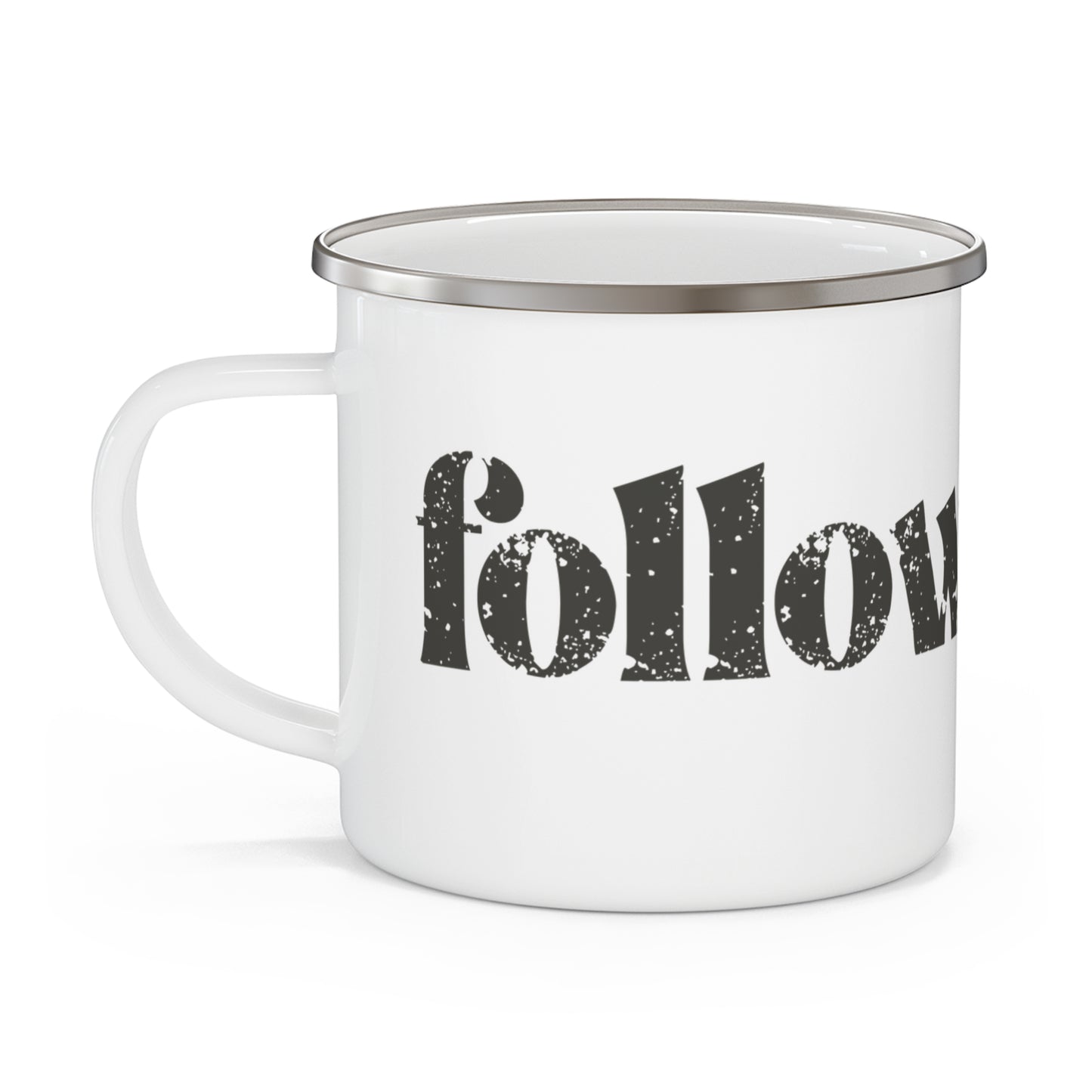 follow jesus camping mug