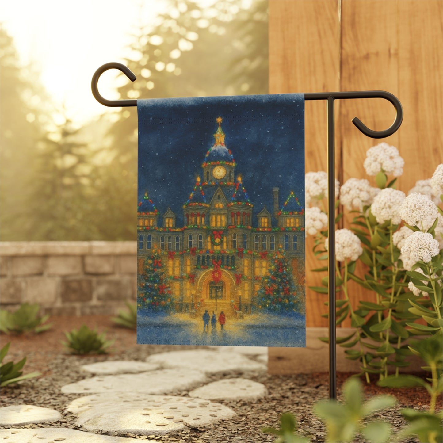 christmas courthouse garden flag