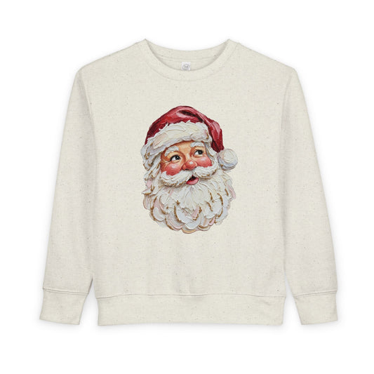 toddler vintage santa painting crewneck sweatshirt