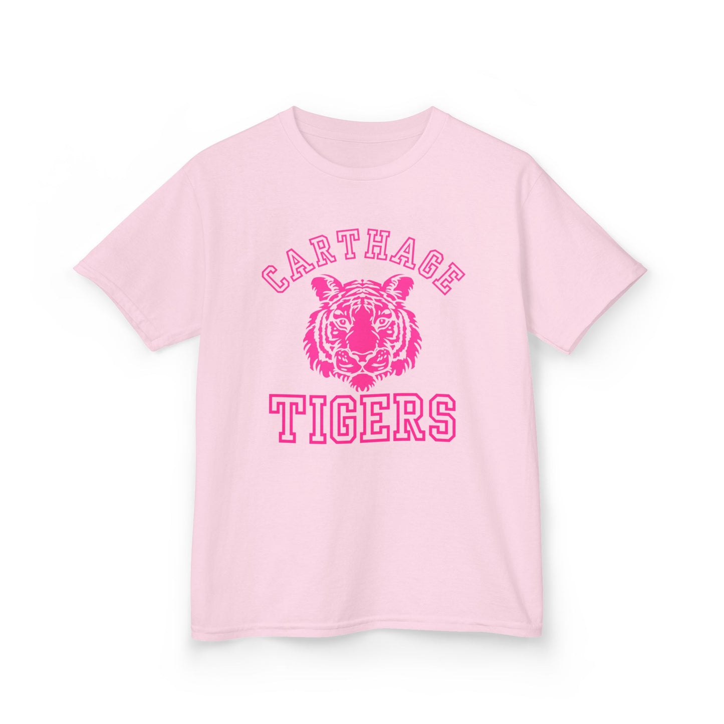 youth pink carthage tigers tee