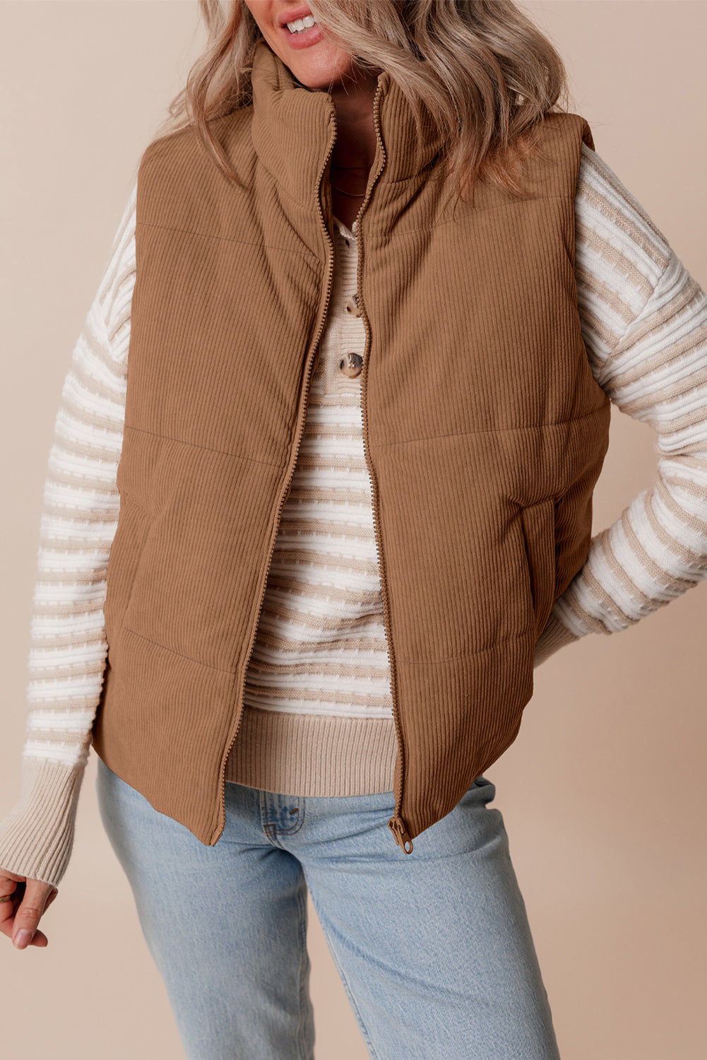 The Warm and Easy Corded Vest