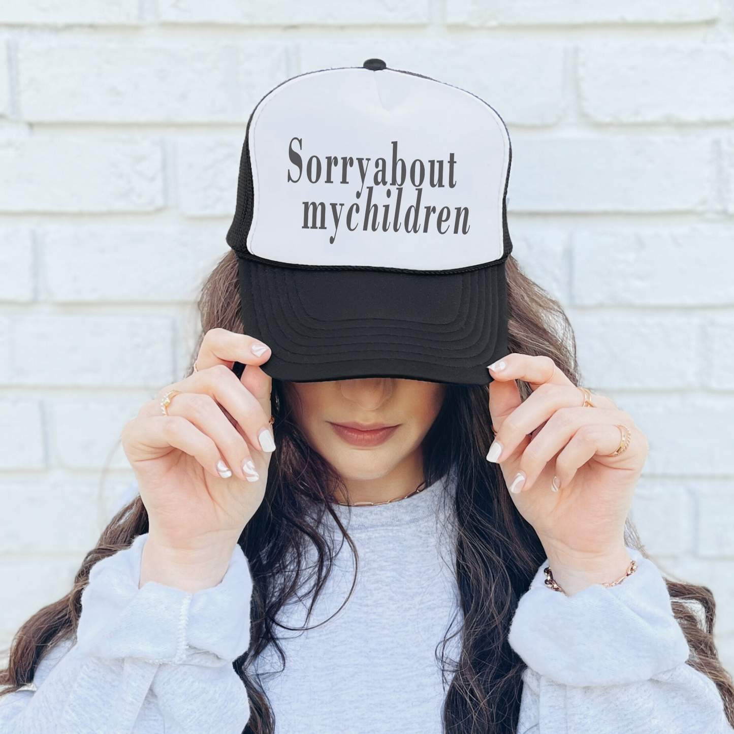 Sorry About My Children Trucker Hat