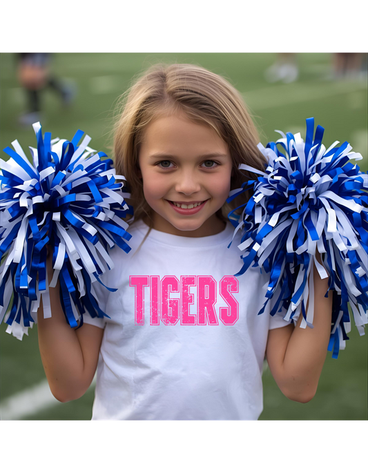 youth pink tigers tee