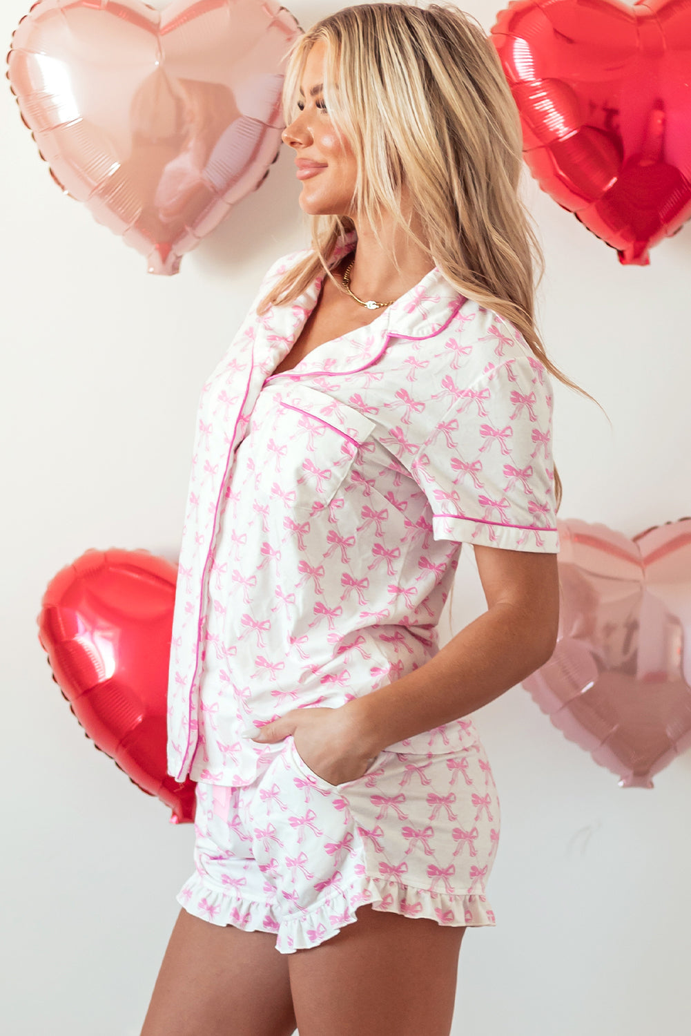The Pink Bowtique Pajama Set