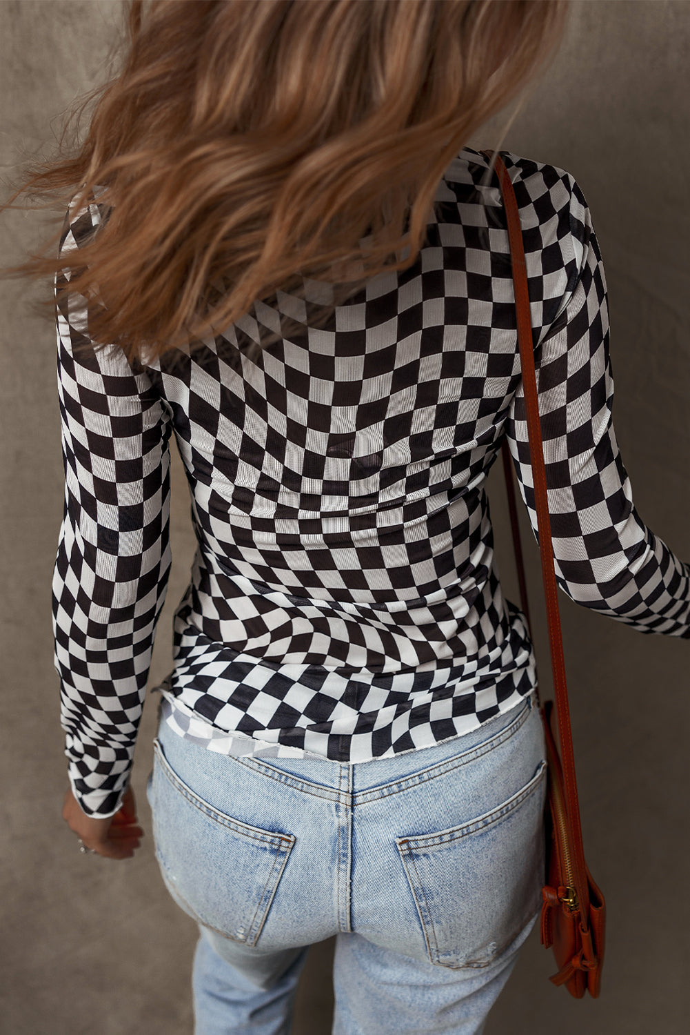 Matchmaker Checkered Mesh Top