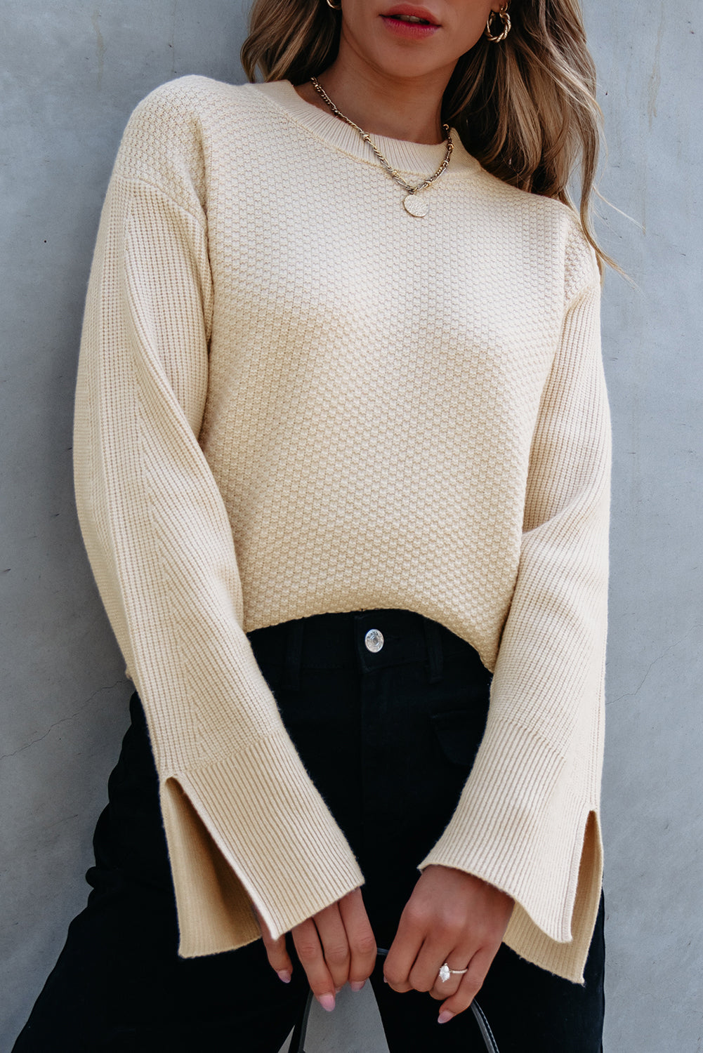 Soft + Simple Split-Cuff Sweater