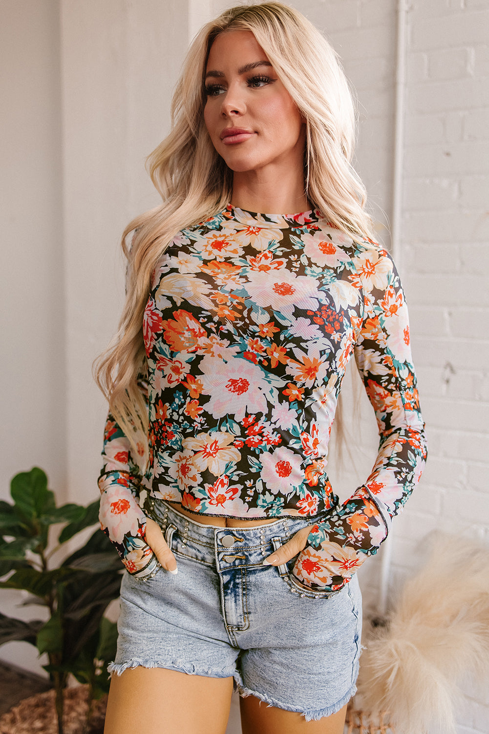 Orange Floral Crop
