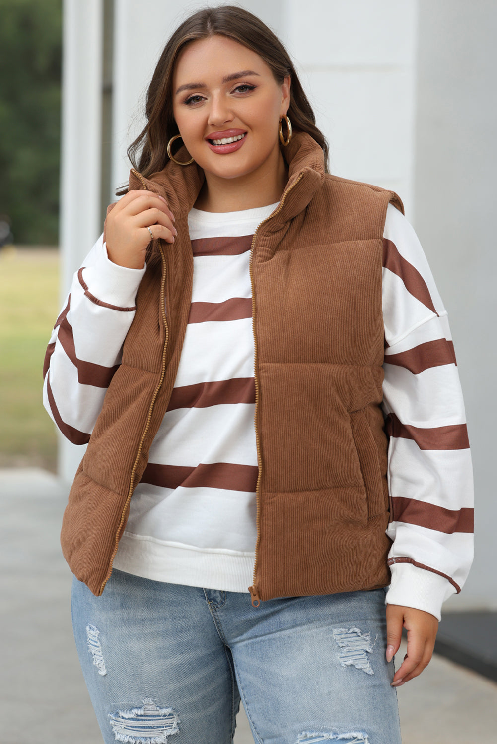 The Warm and Easy Corded Vest
