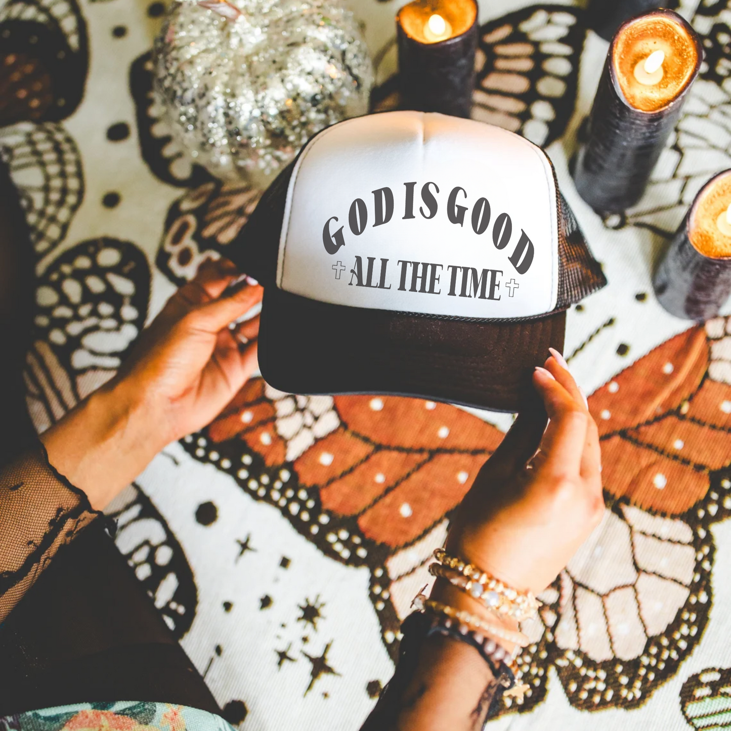 God Is Good Trucker Hat