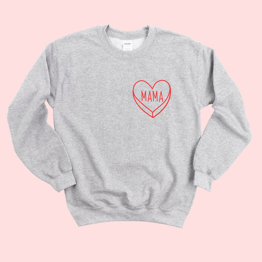 Mama Candy Heart Valentines Day Sweatshirt