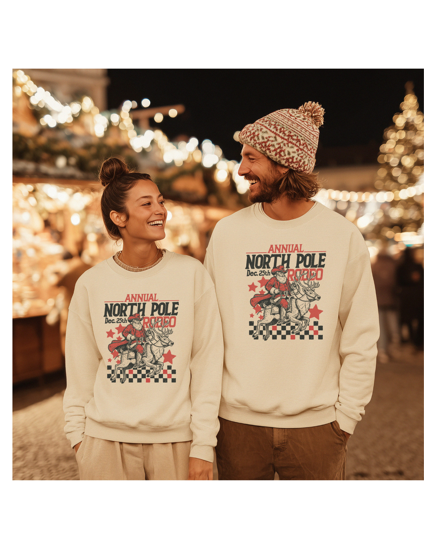 north pole rodeo crewneck sweatshirt