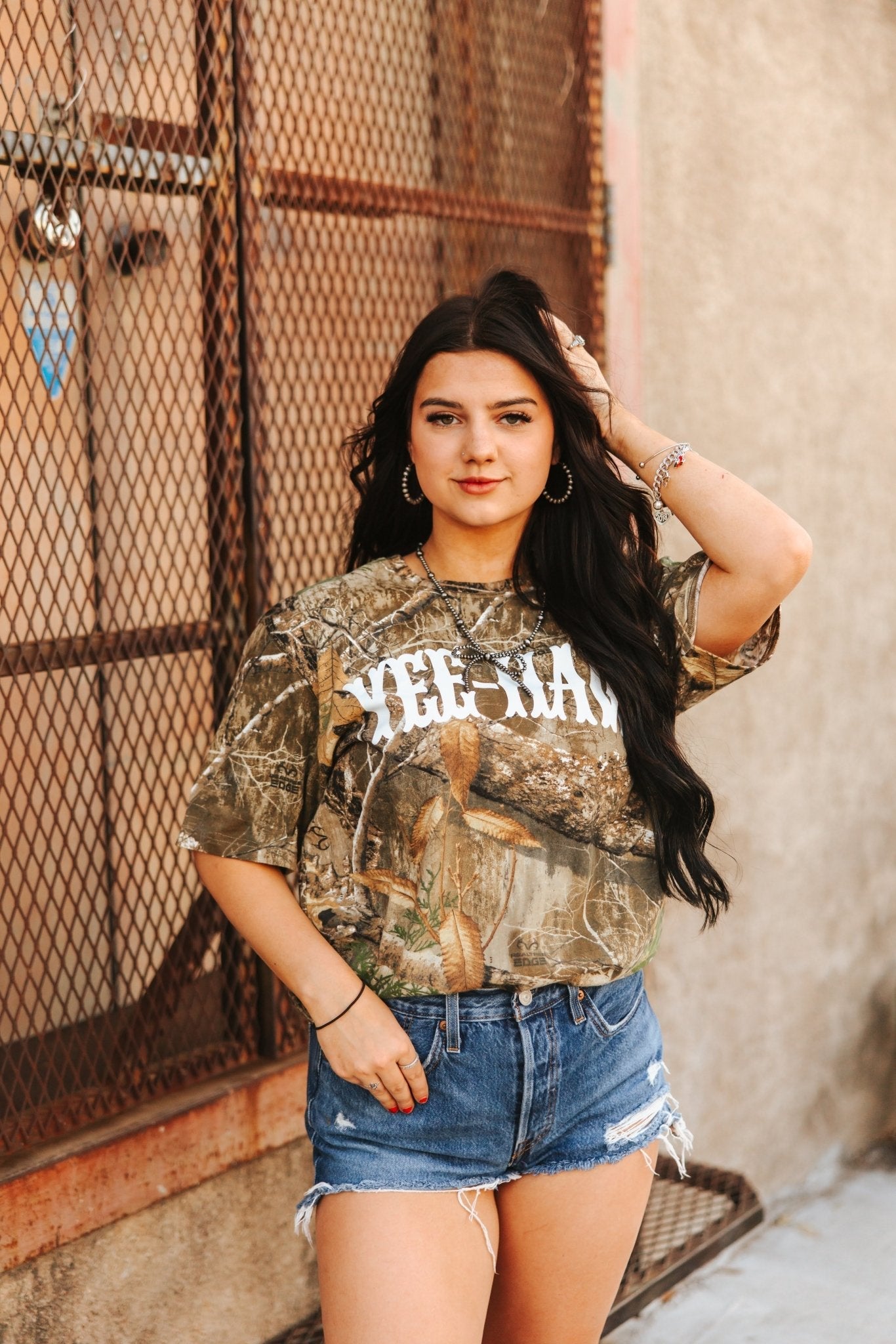 Yee-Haw Tree Camo Graphic Tee
